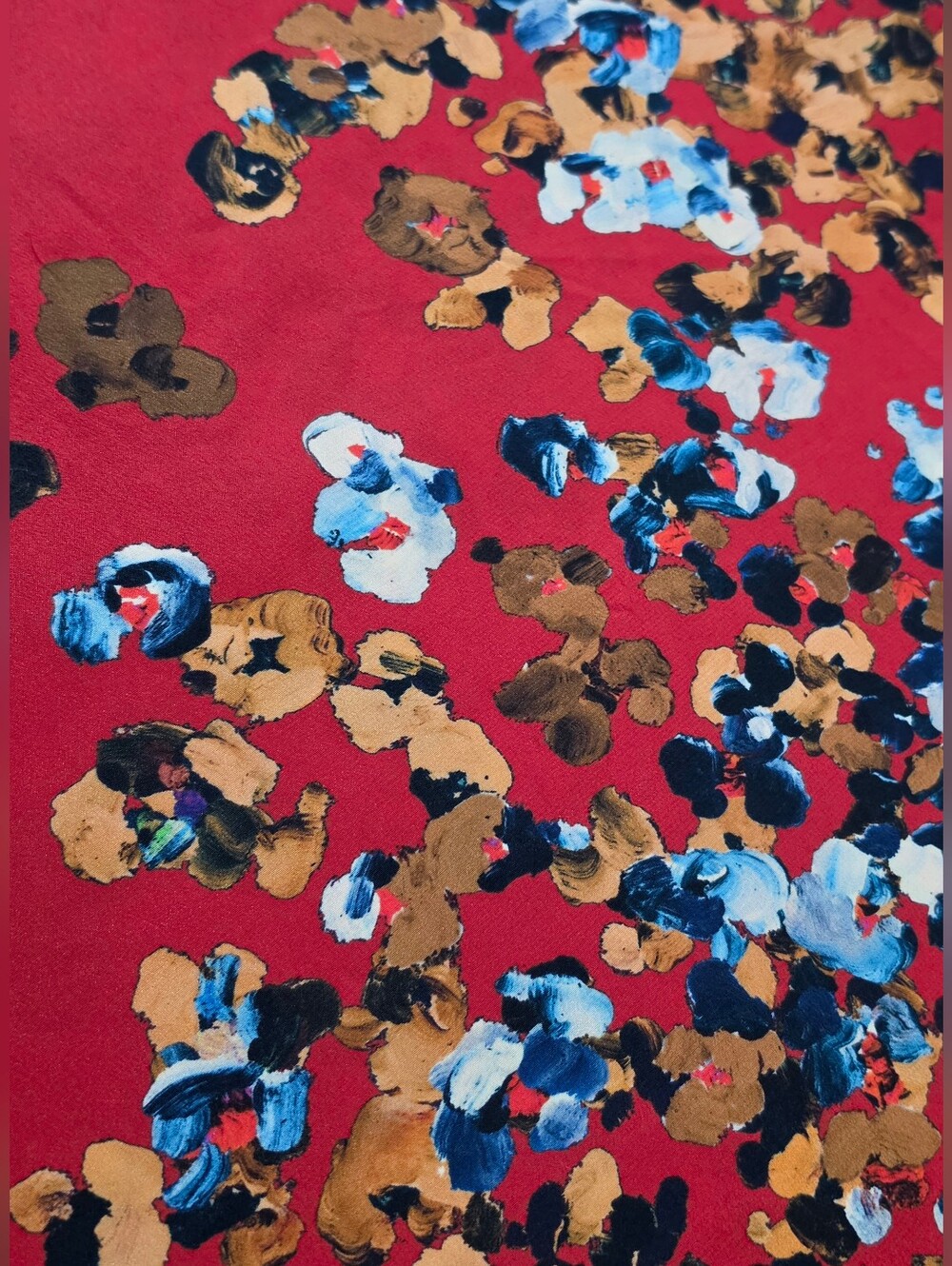Lafayette 148 New York Sela Floral Print Silk Blouse Womens S Red 3/4 Bell Sleev - Picture 8 of 12